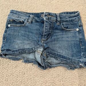 DL1961 Distressed Frayed Denim Jean Shorts Girls Size 8 Blue